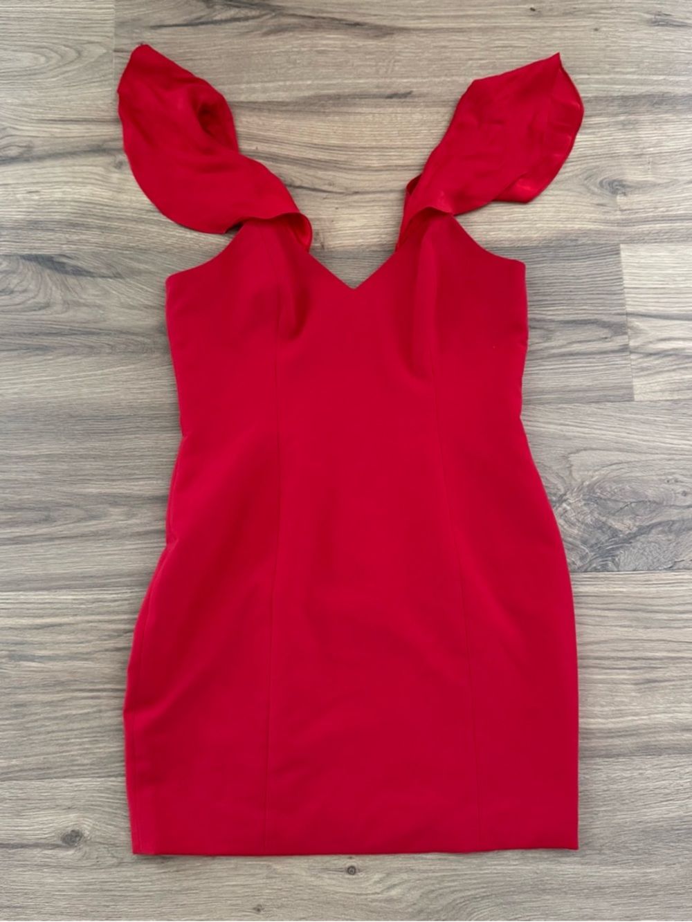 Jay Godfrey Women Sz 8 Red Off Shoulder Mini Short Ref Dress